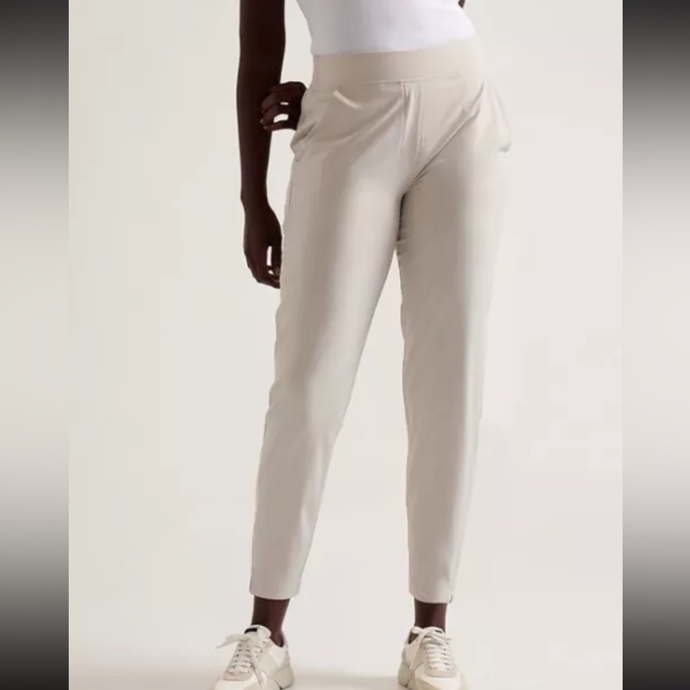 ATHLETA Brooklyn Ankle Pant Active Yoga Athleisure Abalone Grey Pants 4